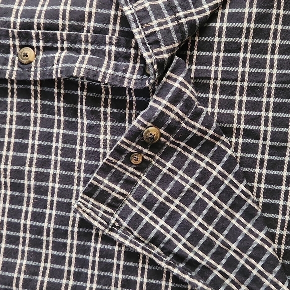 C.e. Schmidt Workwear Blue Plaid Button-Up Shirt - Picture 5 of 7